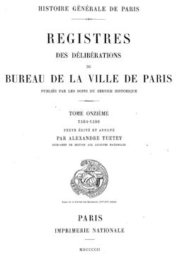 Registre Histoire Générale de Paris