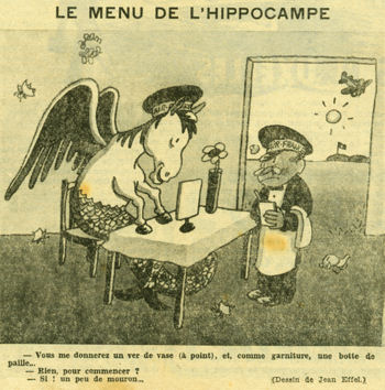 Le Menu de l'Hippocampe - 1937 - Clic pour grande taille