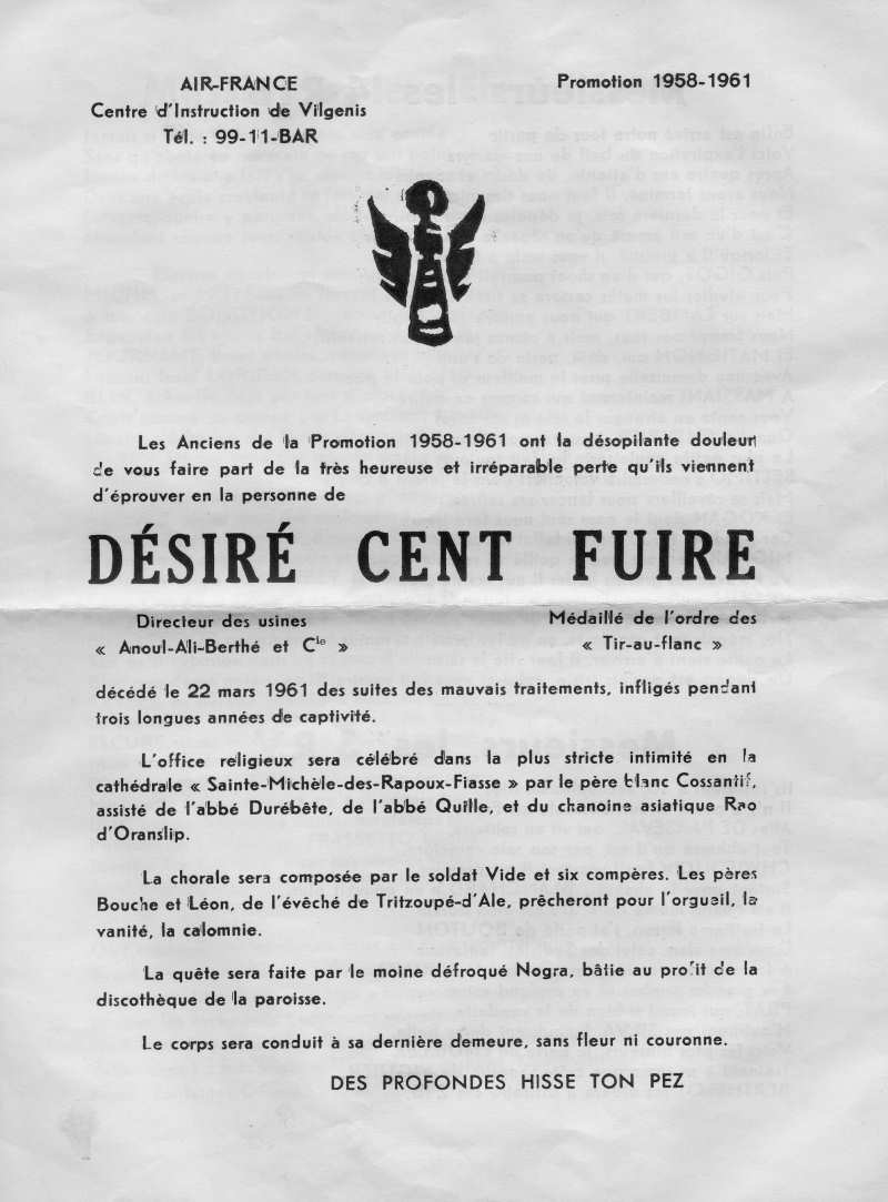 Promotion 1958-1961 - Le Percent page 1