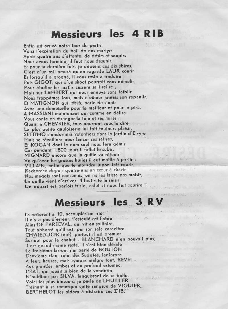 Promotion 1958-1961 - Le Percent page 2