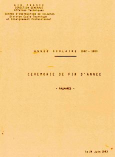Palmarès 1982-1983 29 Juin 1982