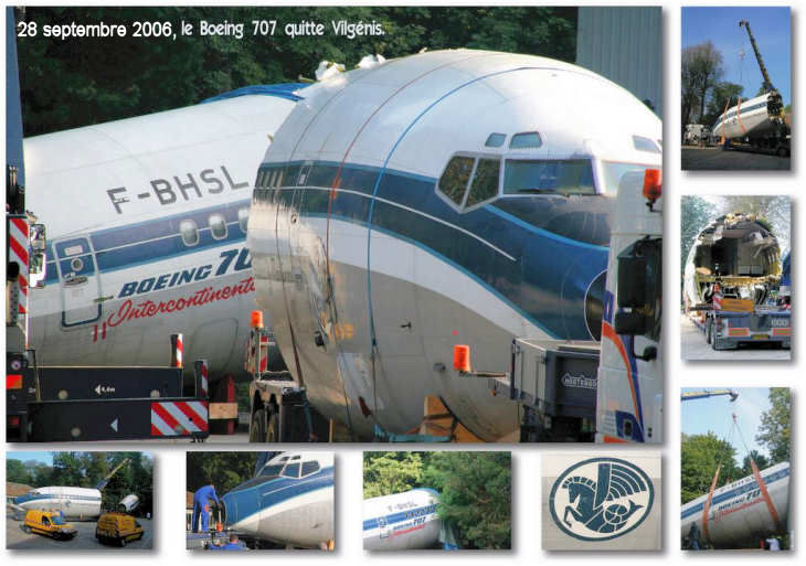 Boeing 707 F-BHSL découpage à Vilgénis