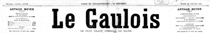 Titre Le Gaulois 8 janvier 1896