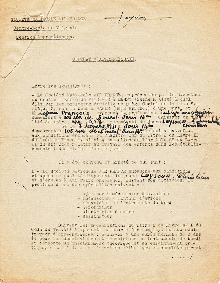 Contrat 1946 page 1