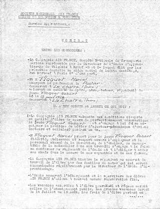 Contrat Floquet 1er octobre 1947